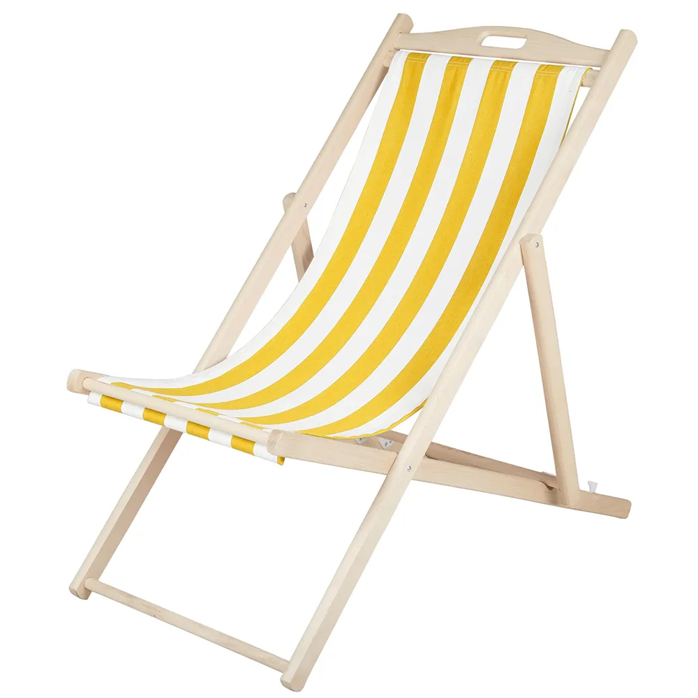 Dingla strandstol Gul/Vit 