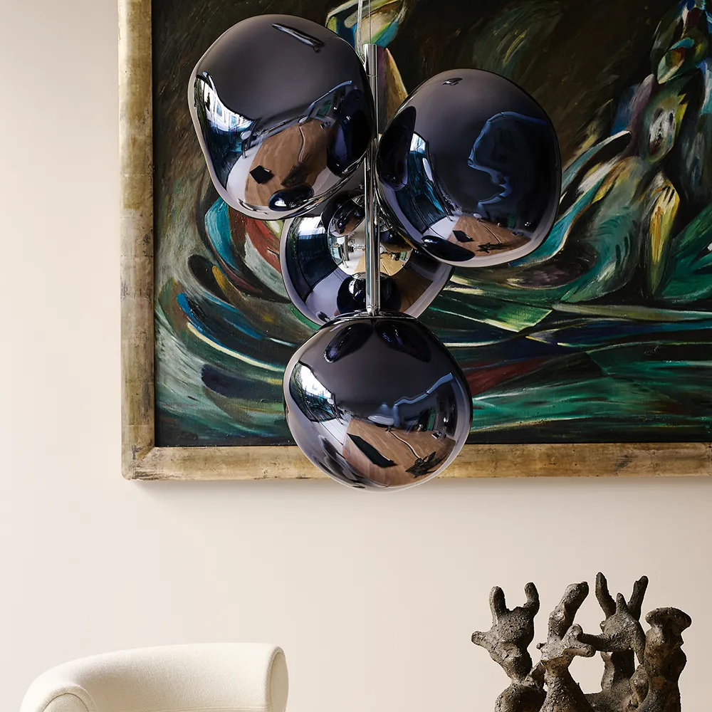 Melt Chandelier Mini Takkrona Smoke LED