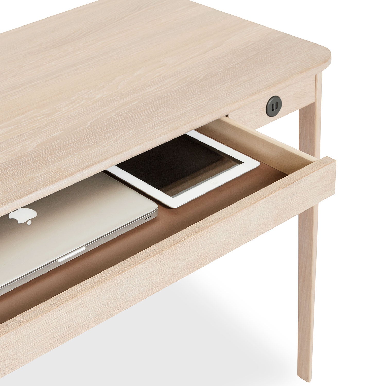 Sm131 Skrivbord Ek Massiv Vitolja 115X55X74Cm 