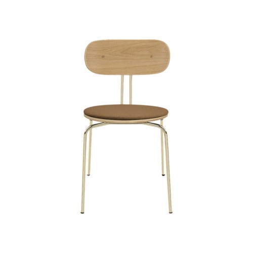 Curious Matstol Ek/Mässing Sugar Brown