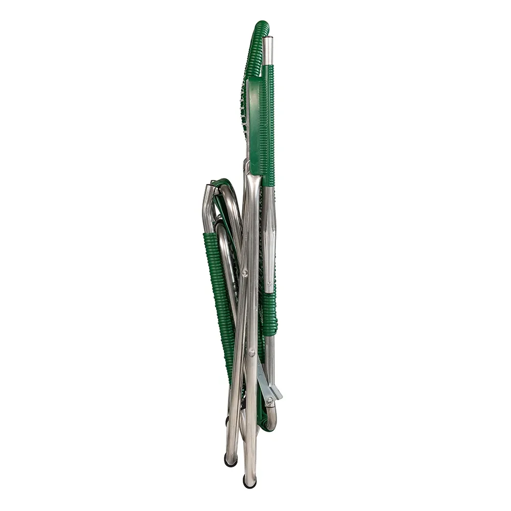 Spaghetti footrest green matt aluminium 