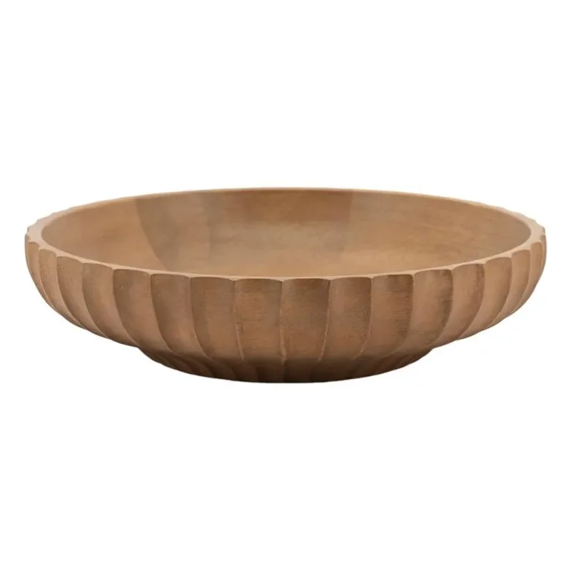 Yori large Skål 25x25x6 cm Mangoträ Brun