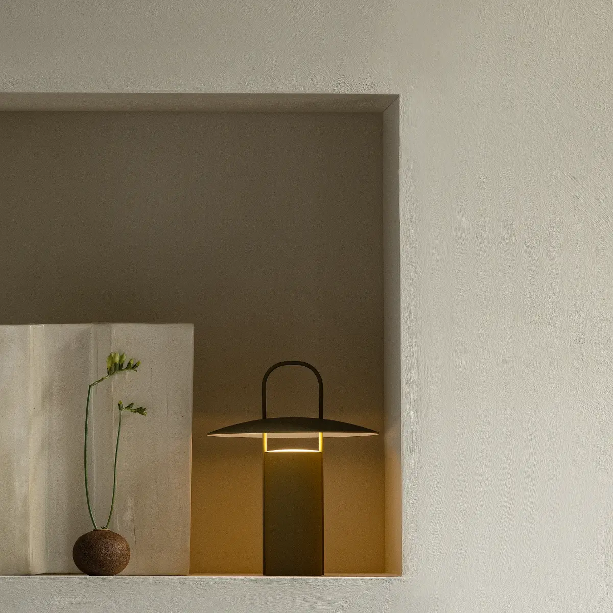 Ray Portabel lampa Aluminium Dusty Green