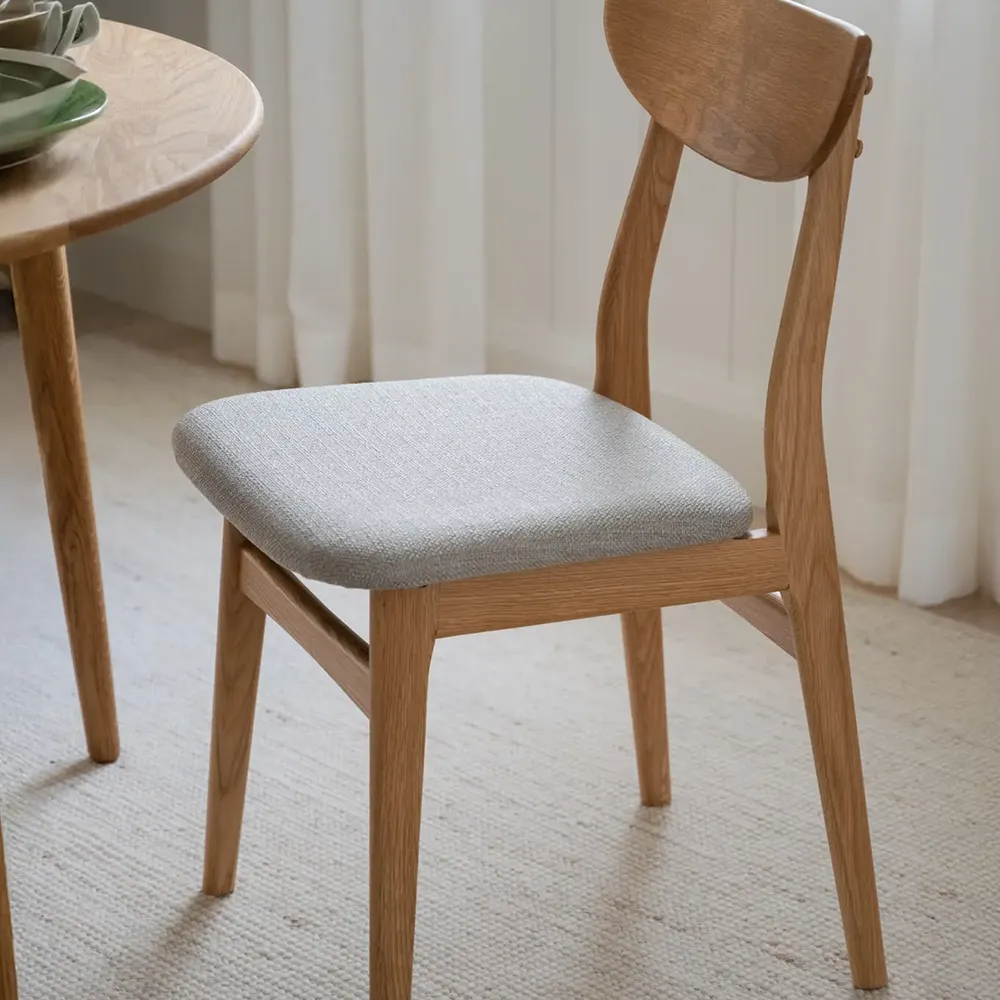 Rodham stol ek/grå-beige