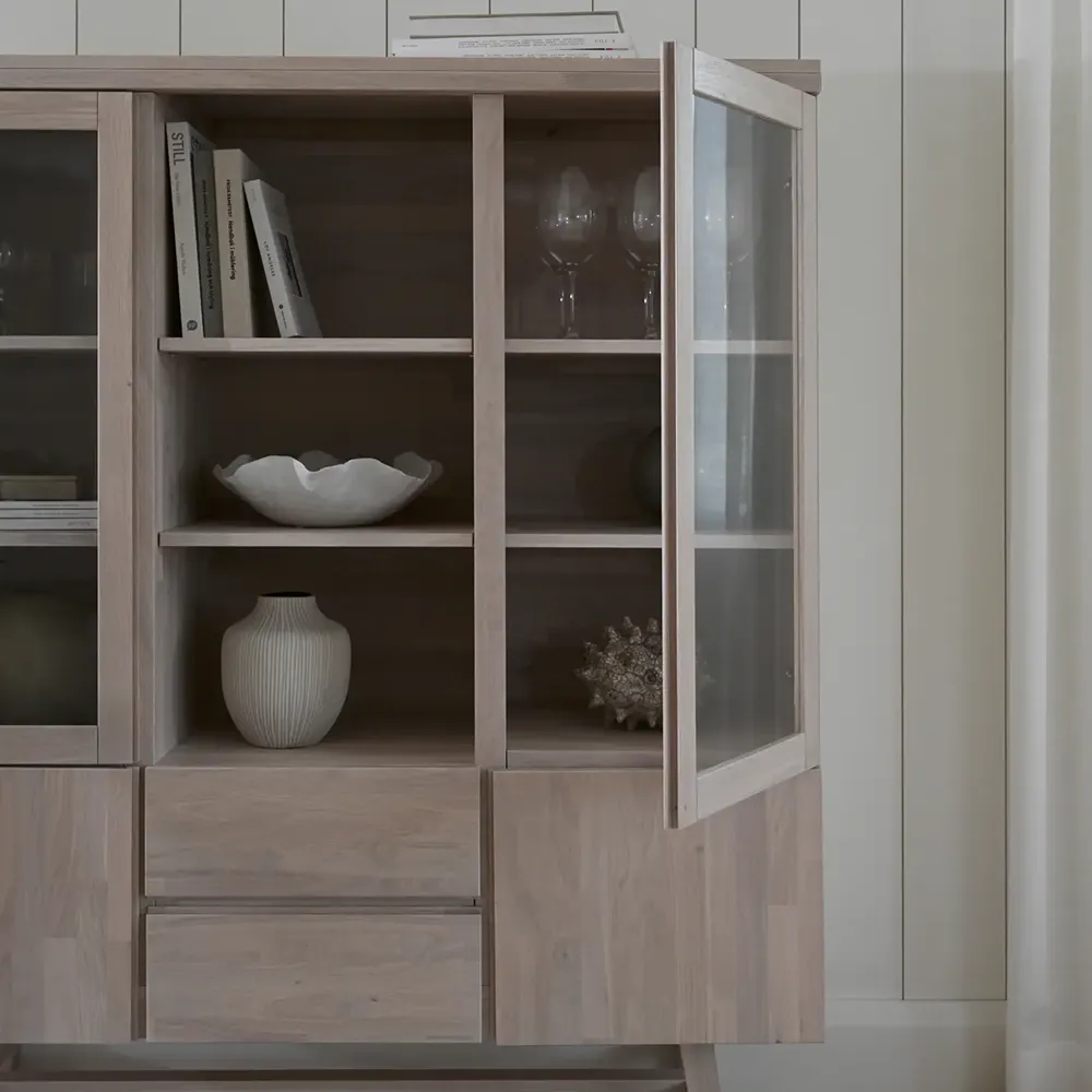 Brooklyn skåp 130 cm vitpigmenterad ek