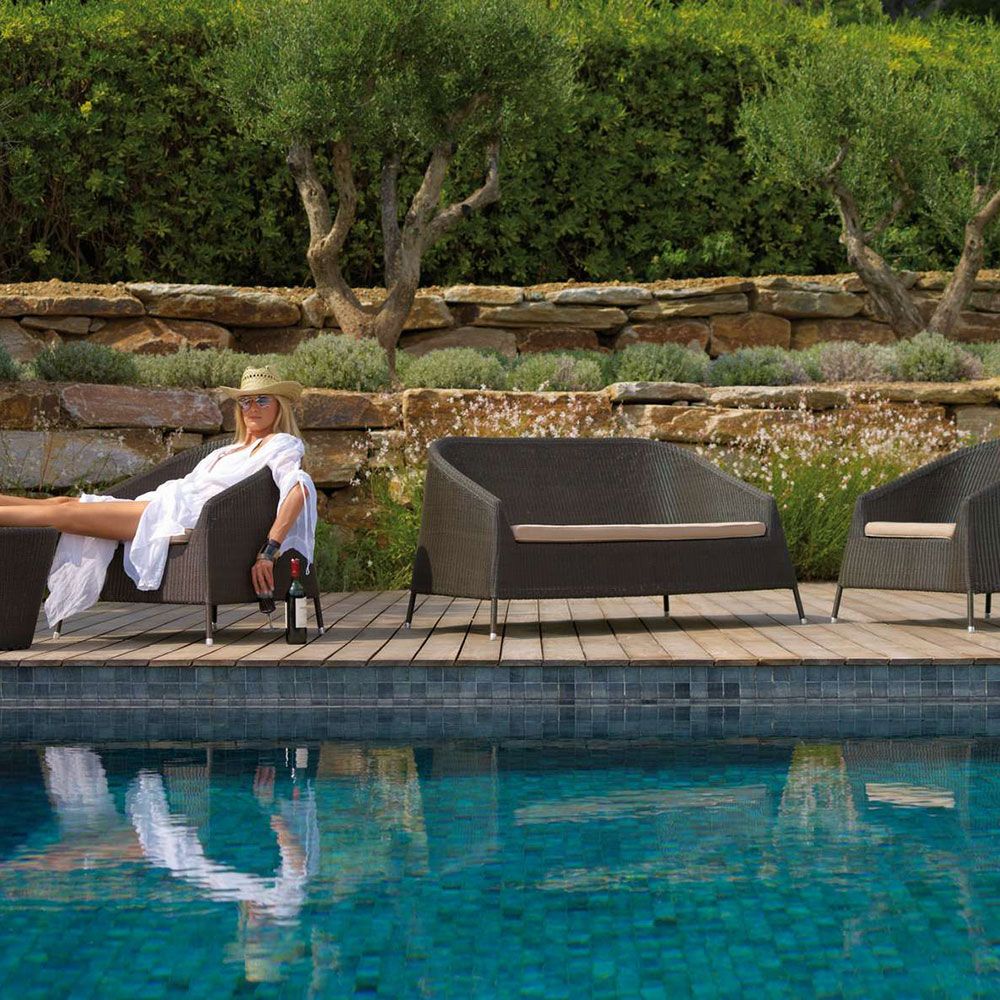 Kingston 2-Pers. Loungesoffa Stapelbar Mocca