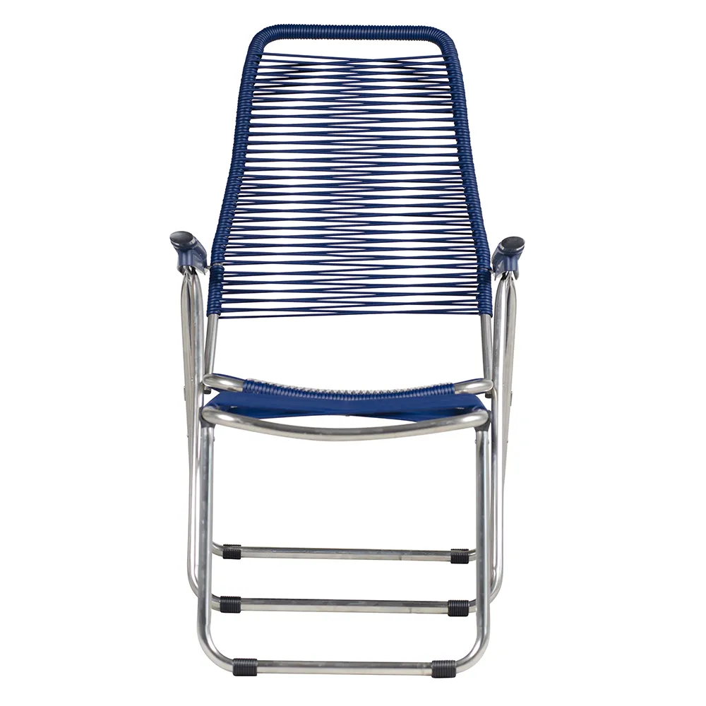 Spaghetti footrest blue matt aluminium 