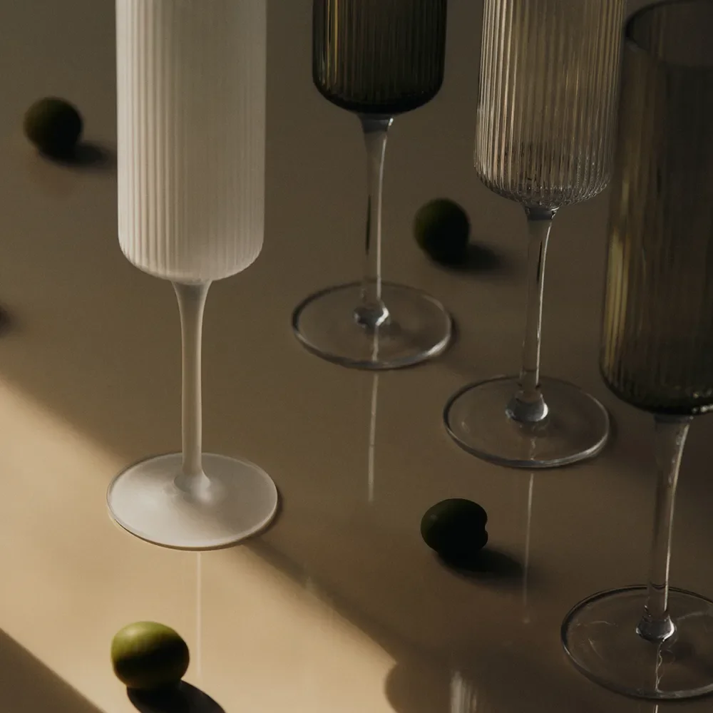 Champagneglas 2-pack Ripple Frosted