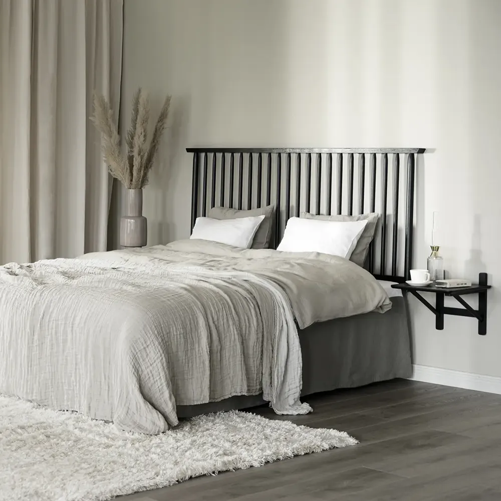 Riggins sänggavel 194x84 cm svart 