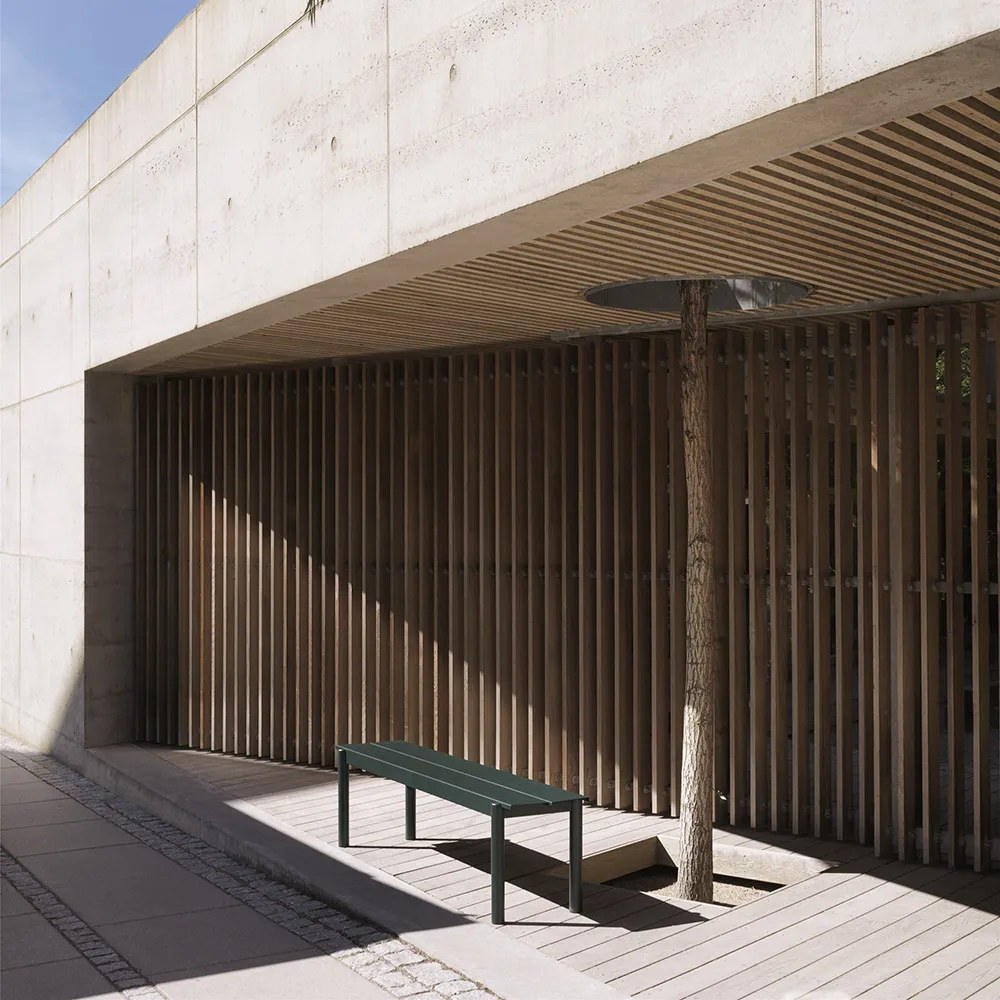 Linear Steel Bänk 170x34 cm Warm Galvanized Steel 