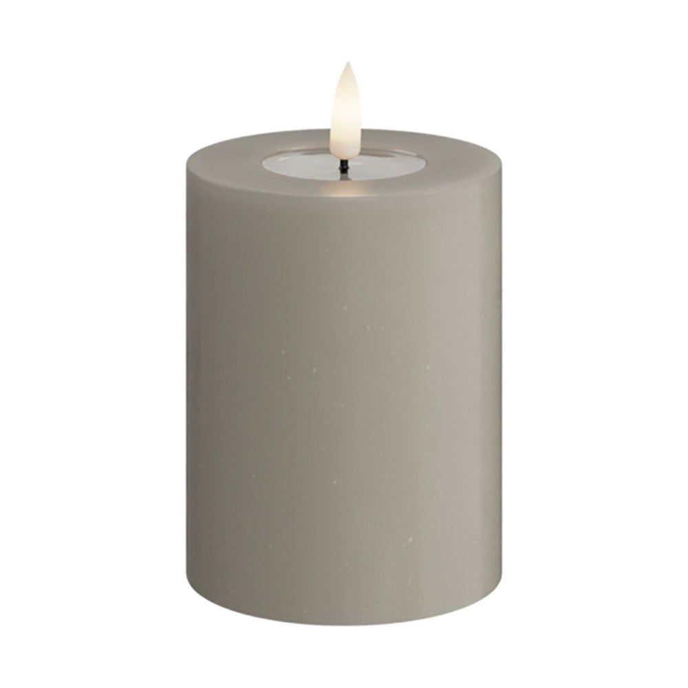 LED blockljus 7,5x10 cm sand