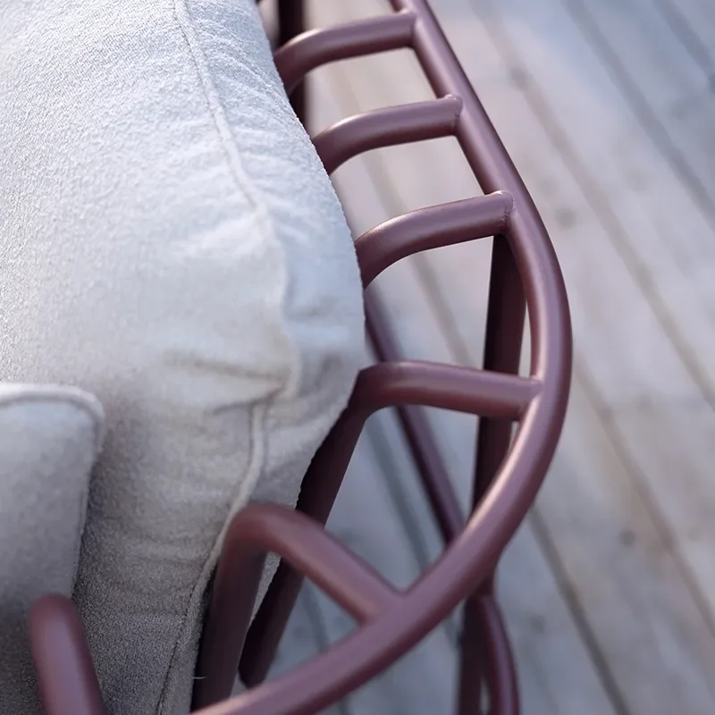 Collier fåtölj  Zin red / Teddy beige