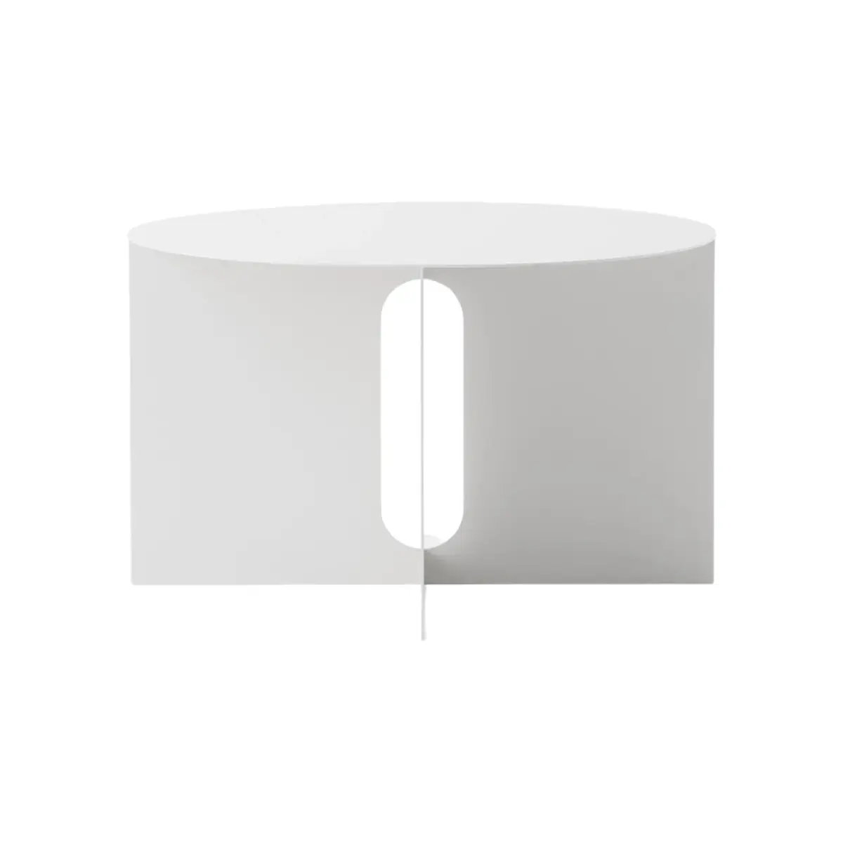 Androgyne Sidobord/underrede Ivory Stål - Ø63 cm