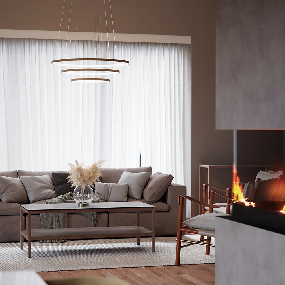 Trione taklampa Ø80cm Natur