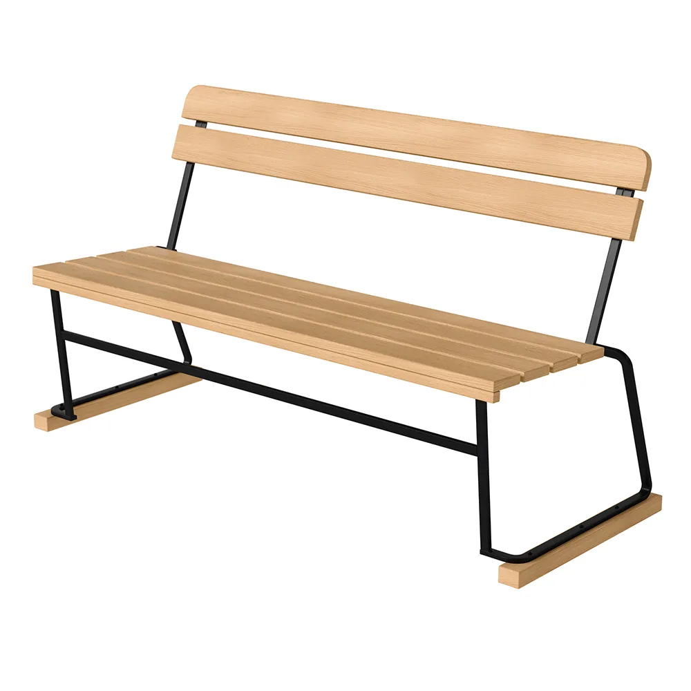 Soffa 3 Oljad ek / svart