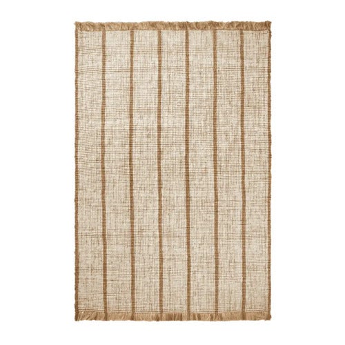 Athens Handvävd Jutematta 200x300 cm - Natural/Off-white