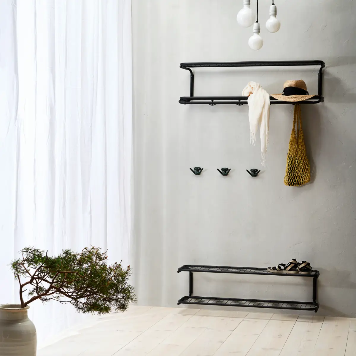 Classic skohylla 100 cm Svart Svart