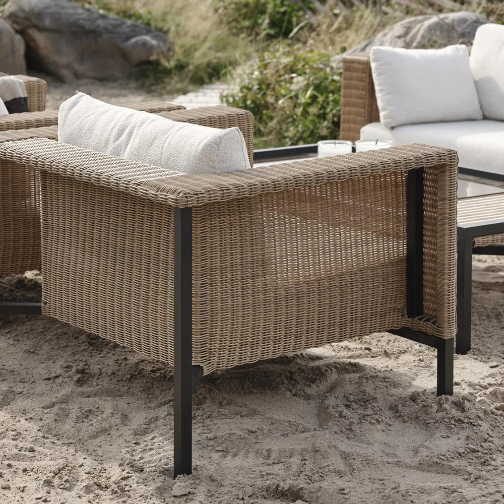 Shell Fåtölj Teddy Rice/ Black