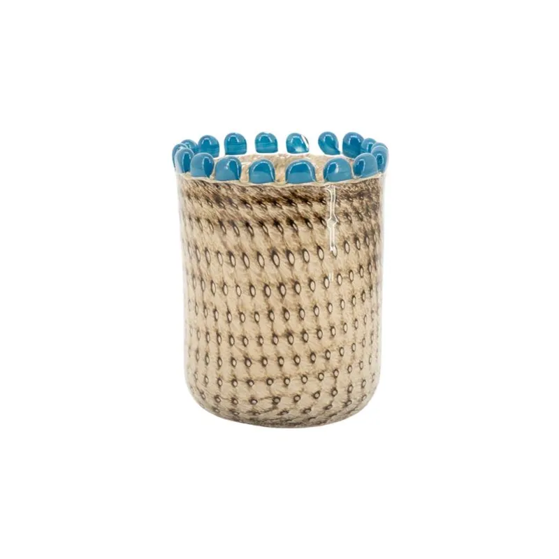 Dapple vas 12x12x16,5 cm glas multicolour
