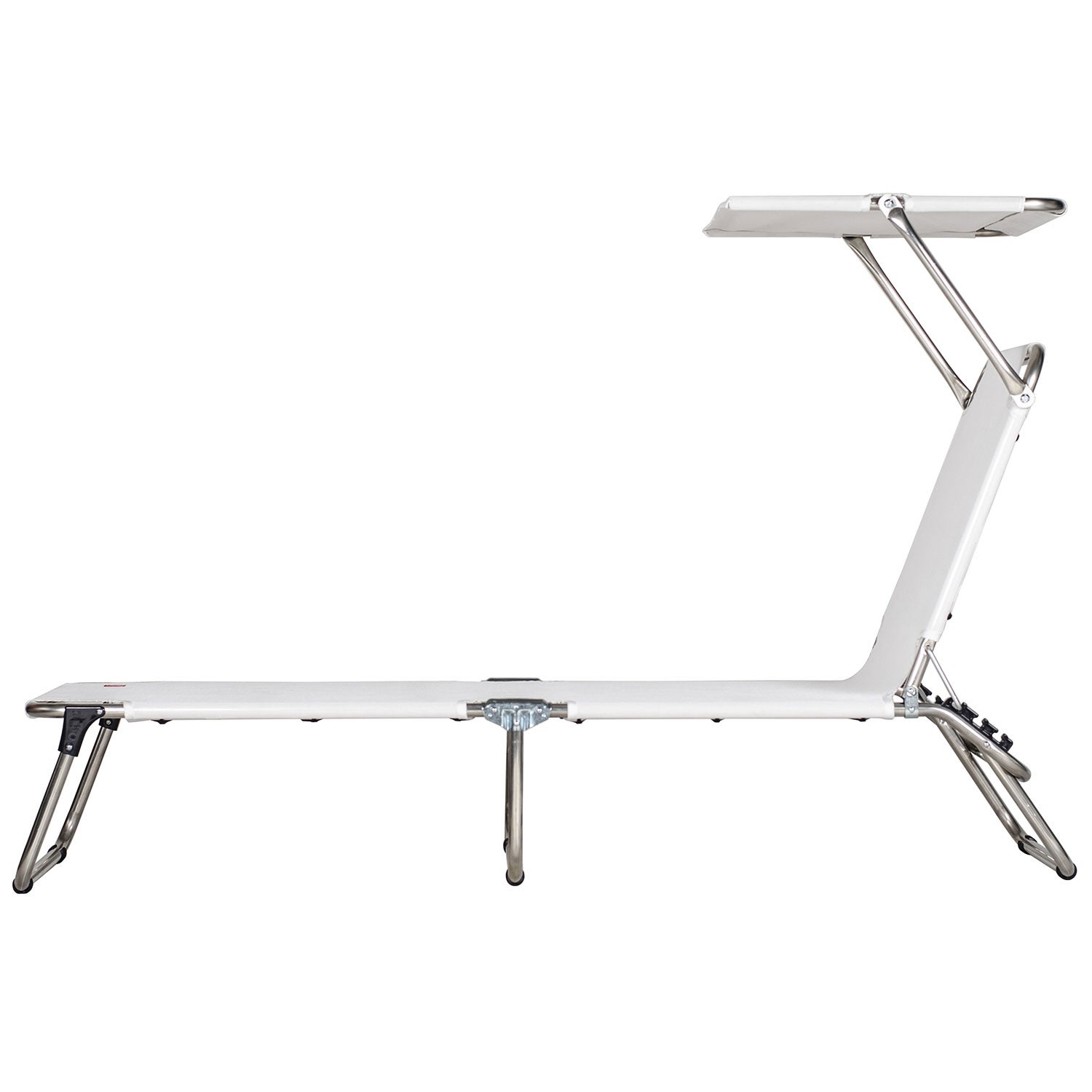 Amigo solsäng top white aluminium/textilene 