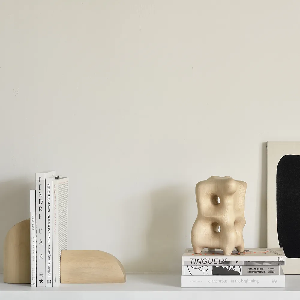 Thin ovala brickor lackad lönn-set om 2