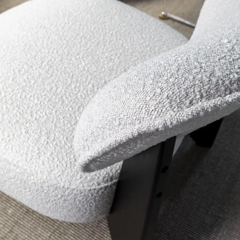 Cadiz tygfåtölj Bouclé cream