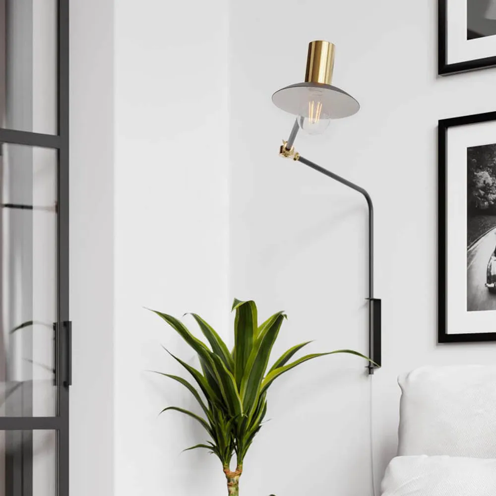 Quinn vägglampa lång 