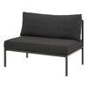 Upper 2-sits mittdel Svart / Teddy Black