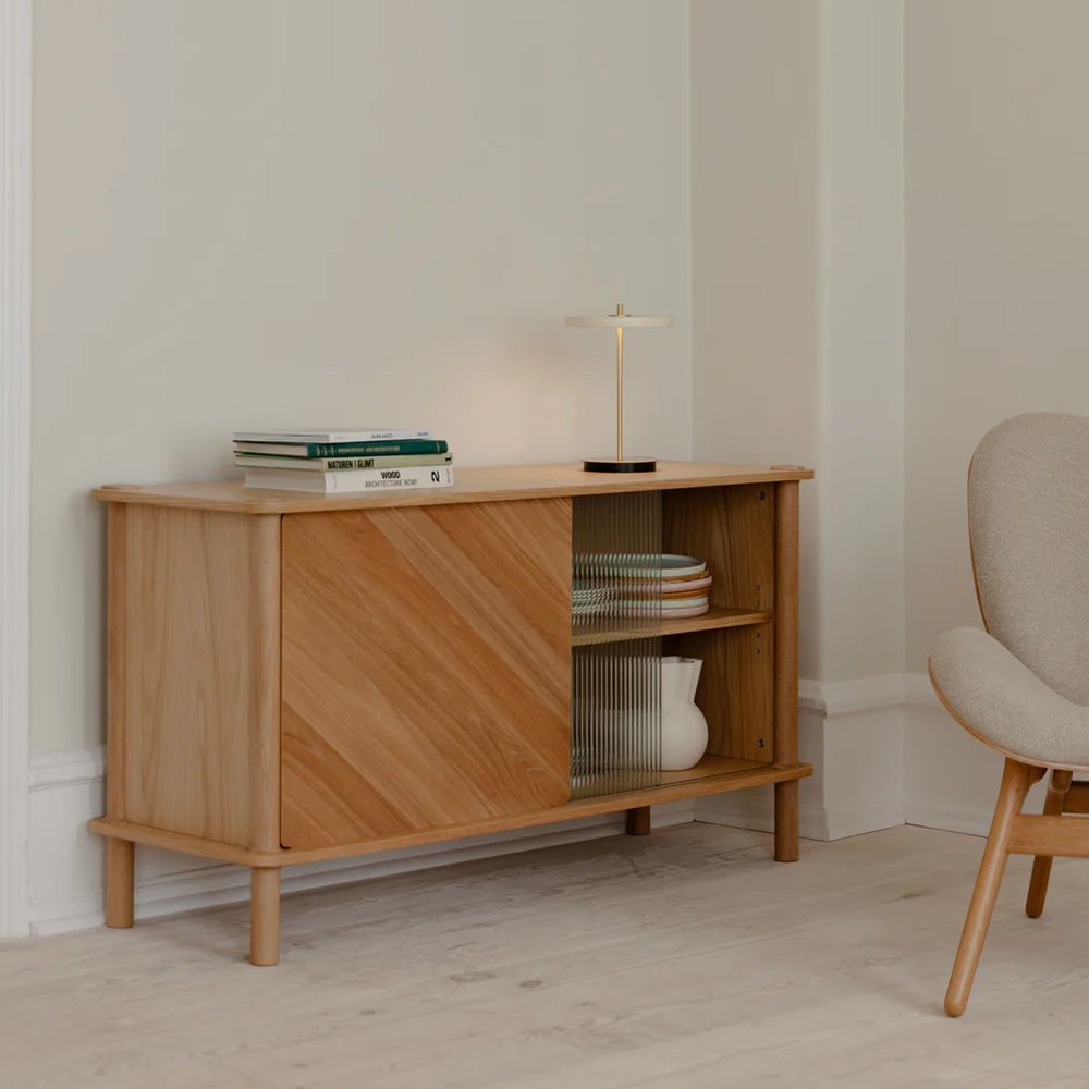 Italic Skänk Ek/Glas