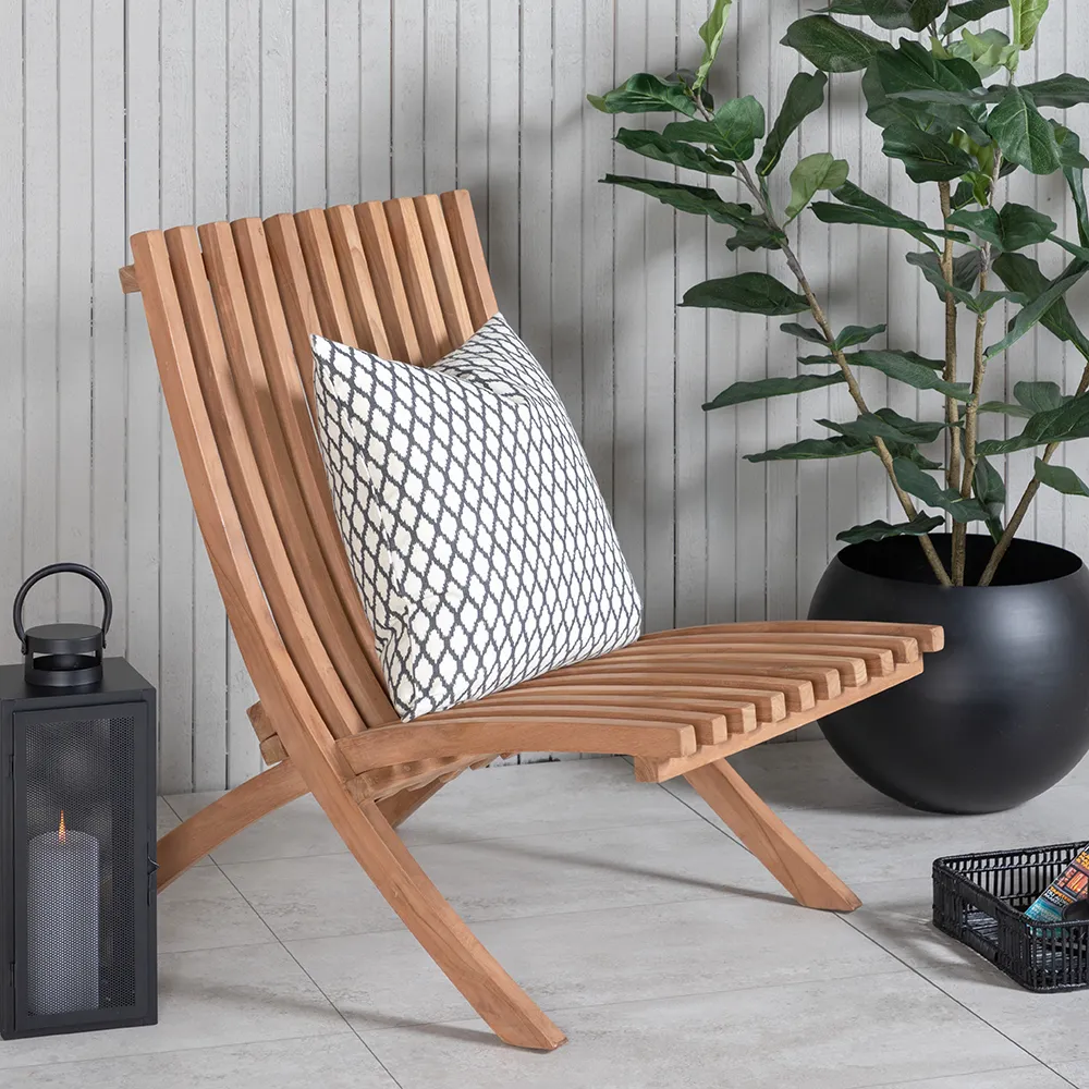 Kenya Sissor Loungefåtölj Teak 2-pack 