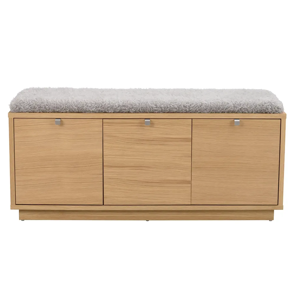 Confetti förvaringsbänk oljad ek/fårskinnslook