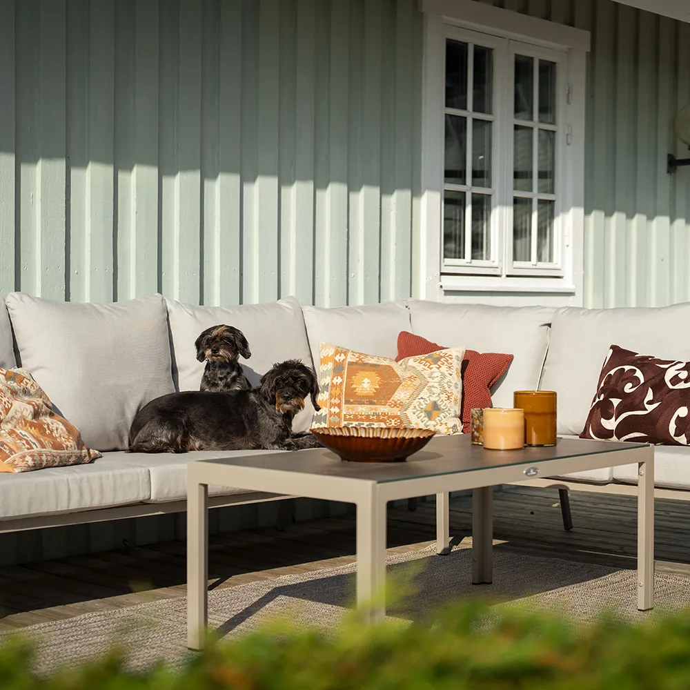 Hånger hörnsoffa sand