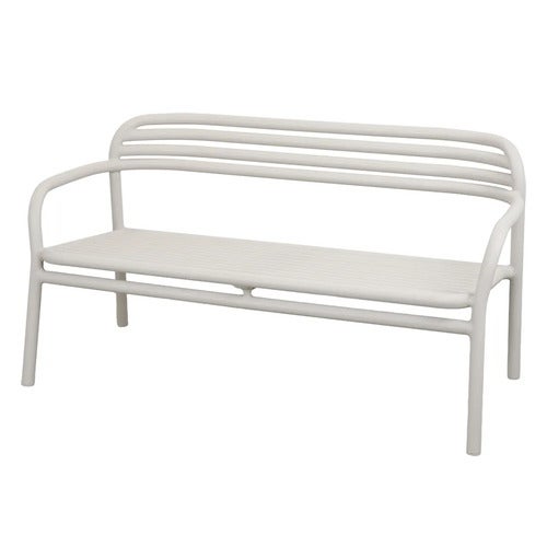 Bliss soffa, stapelbar Sand, aluminium