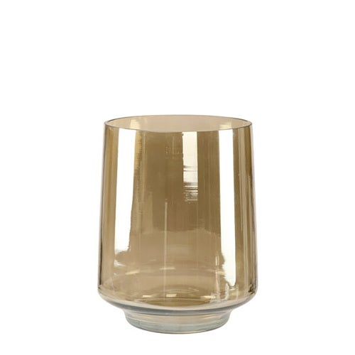 Reef ljuslykta i glas Ø12 cm-Smoke Brown