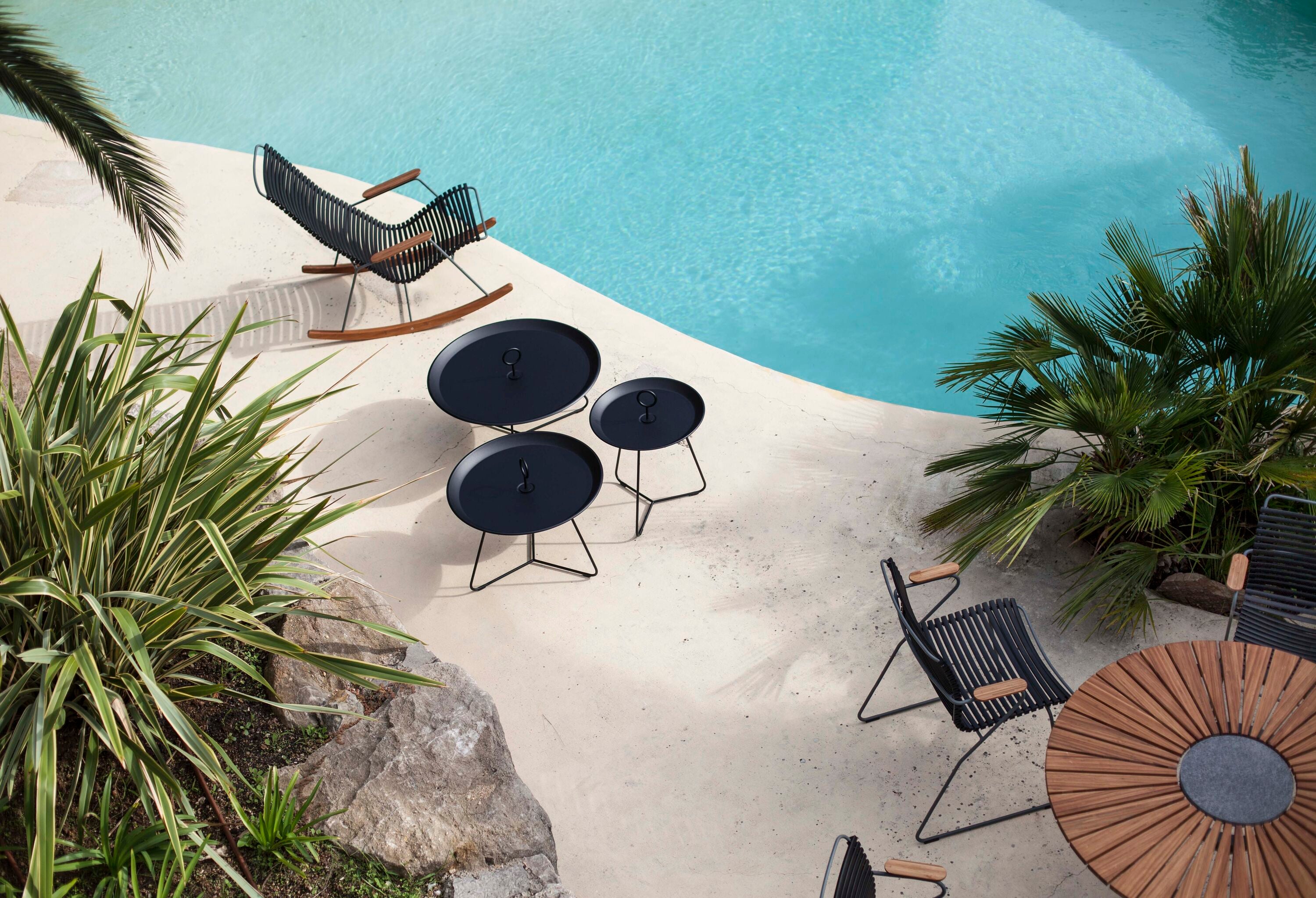 Eyelet sidobord 70 cm Midnight blue