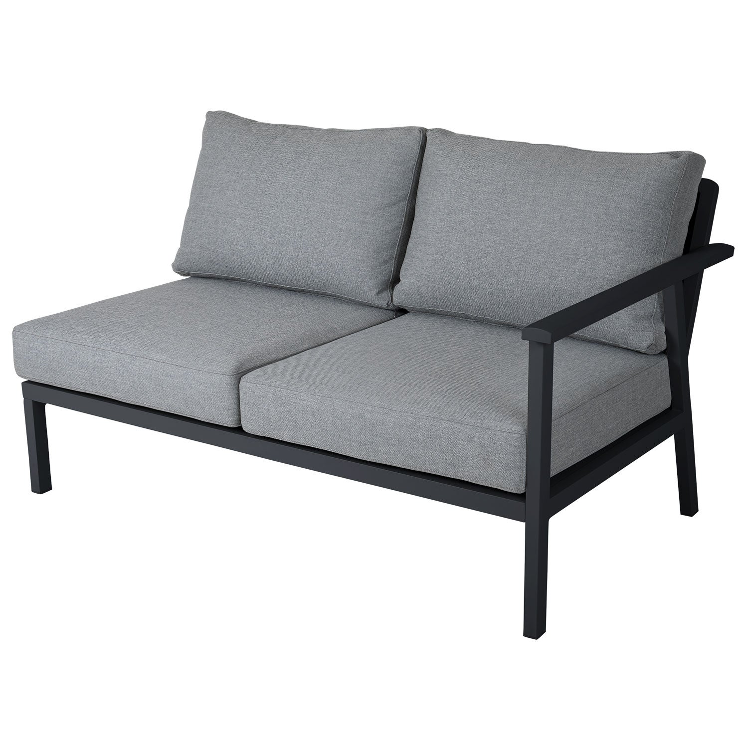 Samvaro höger+vänster avslut 2-sits antracit 