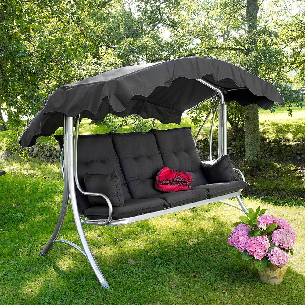 Prag hammocktak välvt svart