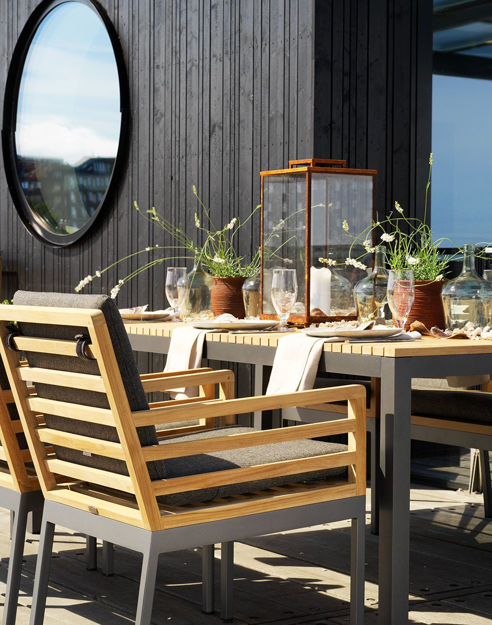 Zalongo matstol grå / teak 