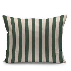 Barriere Prydnadskudde 60x50 cm Light Apricot/Dark Green Stripe