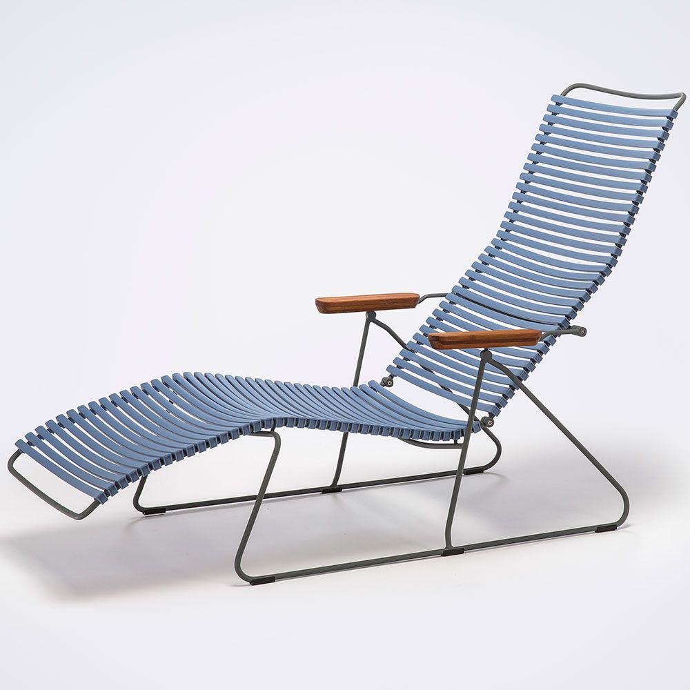 Click solsäng duvblå aluminium 