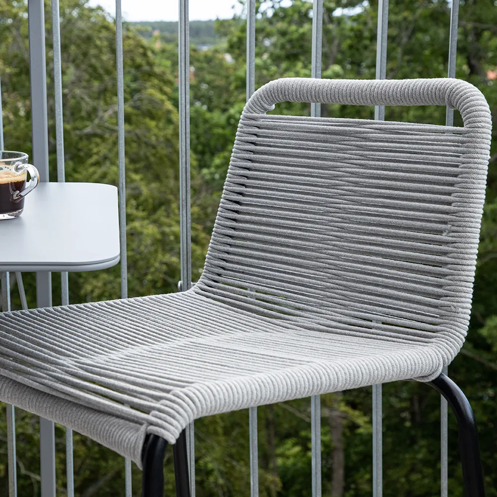 Lindos Barstol ljusgrå 2-pack