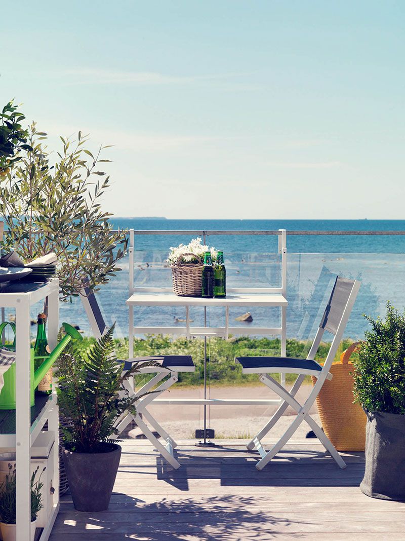 Leone Fällstol Vit/Grå 