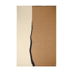 Soil Kelim Matta 200x300 cm- Dark Sand/Off-white