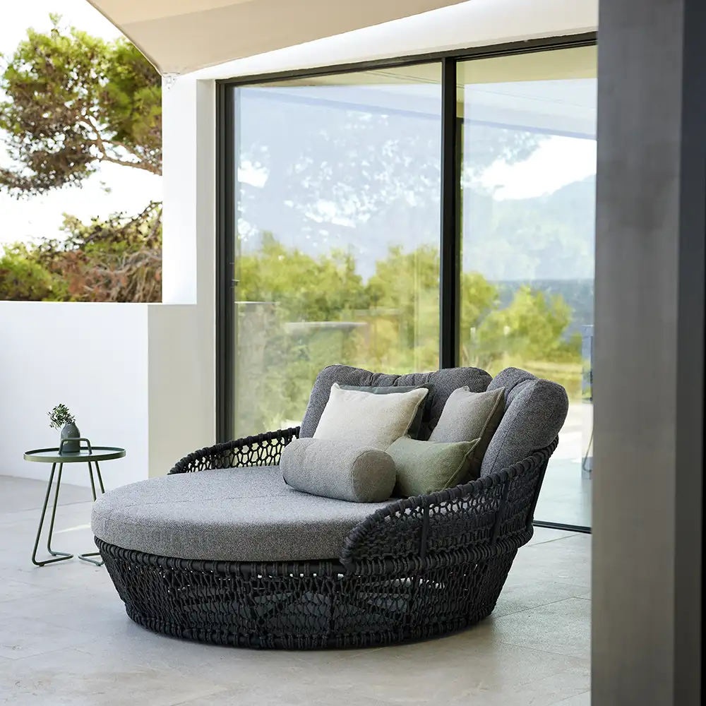 Ocean daybed Dark grey Soft Rope