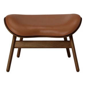 A Conversation Piece Ottoman Fotpall Dark Oak/Umage Leather Cognac