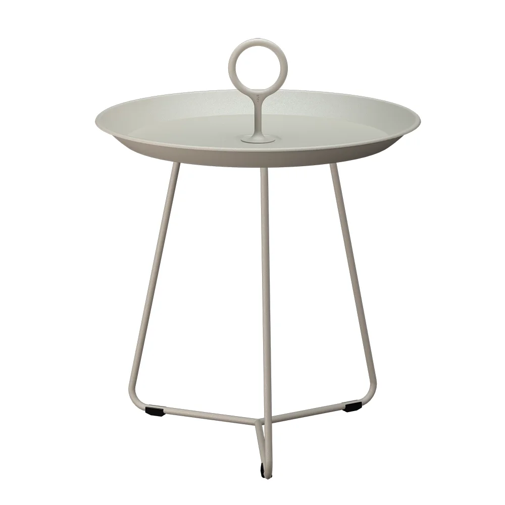 EYELET sidobord Ø45 cm beige