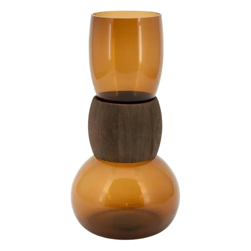 Verra large 19,8x19,8x39,5 cm Glas & Trä dark brown