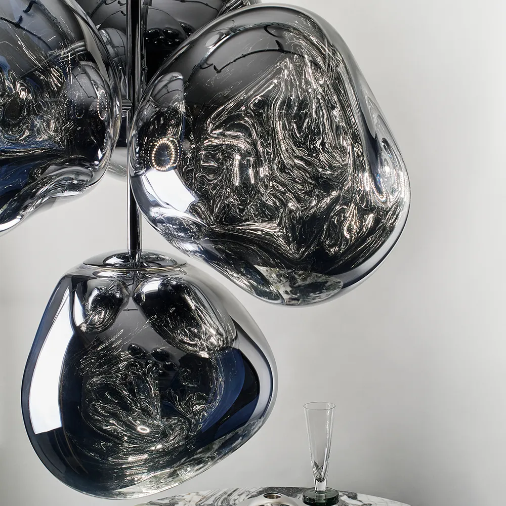 Melt Chandelier Small takkrona Smoke LED