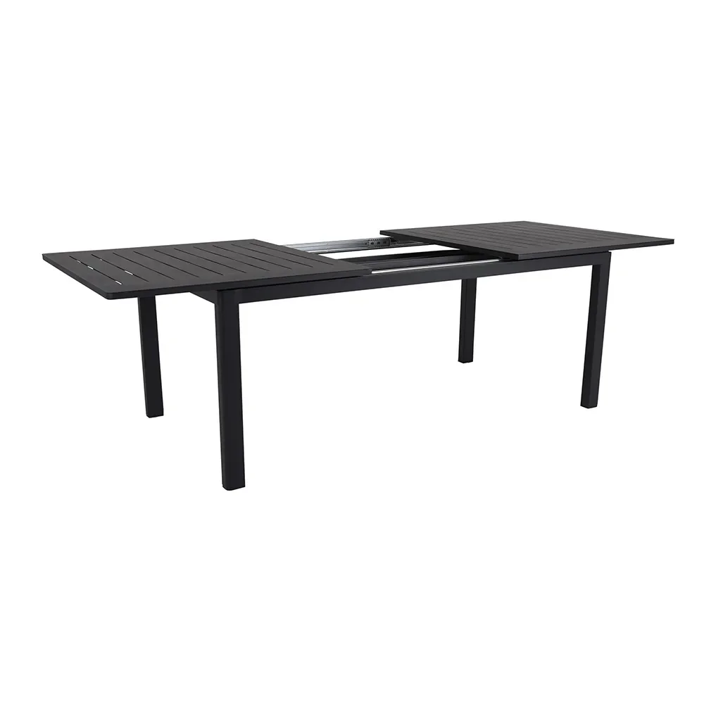 Lomma matbord 100x194-312 cm svart