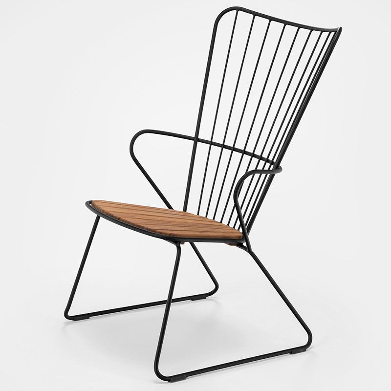 Paon loungestol svart stål